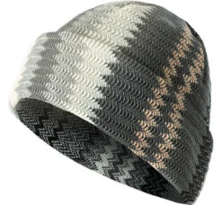 Missoni Mütze, Wolle, Grau-beige
