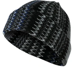 Missoni Mütze, Wolle, Grau-schwarz-royal