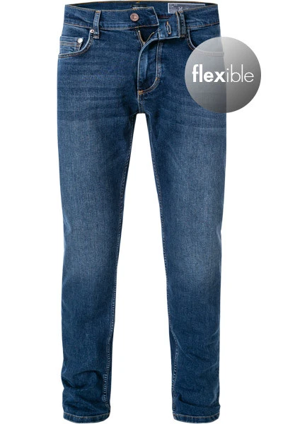 Jeans, Straight Tapered Fit, Baumwoll-Stretch, Dunkelblau 3 Jeans, Straight Tapered Fit, Baumwoll-Stretch, Dunkelblau