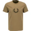 Fred Perry T-Shirt, Baumwolle, Braun