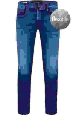 Replay Jeans Anbass, Slim Fit, Baumwoll-Stretch HYPERFLEX 11,5oz, Blau -Maenner Mode Haus  399495 norm 1