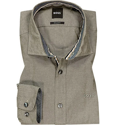 Hemd, Regular Fit, Oxford, Grün Meliert 3 Hemd, Regular Fit, Oxford, Grün Meliert