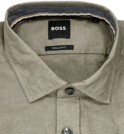 Hemd, Regular Fit, Oxford, Grün Meliert 4 Hemd, Regular Fit, Oxford, Grün Meliert – Bild 2