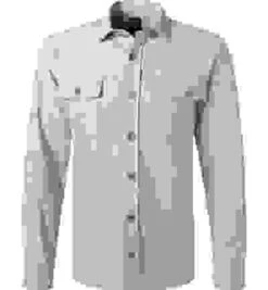 Van Laack Overshirt, Flanell, Hellgrau Meliert -Maenner Mode Haus  399605 norm 1