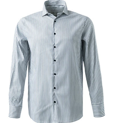 OLYMP Hemd, Body Fit, Mikrofaser Atmungsaktiv, Dunkelblau-weiß Gestreift 3 OLYMP Hemd, Body Fit, Mikrofaser Atmungsaktiv, Dunkelblau-weiß Gestreift