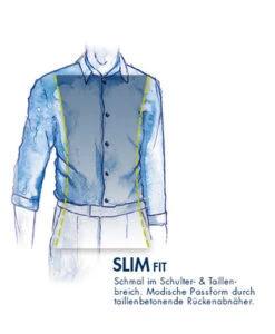 OLYMP Hemd, Body Fit, Mikrofaser Atmungsaktiv, Dunkelblau-weiß Gestreift 7 OLYMP Hemd, Body Fit, Mikrofaser Atmungsaktiv, Dunkelblau-weiß Gestreift -Maenner Mode Haus 400159 norm3