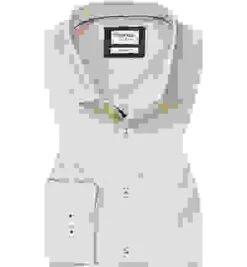 OLYMP Hemd, Body Fit, Baumwoll-Stretch, Natur Kariert -Maenner Mode Haus  400258 norm 1