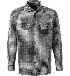 Marc O'Polo Overshirt, Relaxed Fit, Bio Baumwolle, Grün-schwarz Kariert -Maenner Mode Haus  400311 norm 1