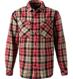 Billabong Hemd, Baumwolle, Rot Kariert