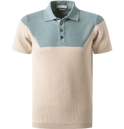 Polo-Shirt, Baumwoll-Piqué, Sand-türkis 3 Polo-Shirt, Baumwoll-Piqué, Sand-türkis