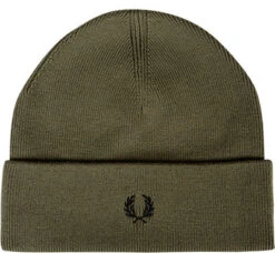 Fred Perry Mütze, Baumwolle-Wolle, Oliv -Maenner Mode Haus  400654 norm2