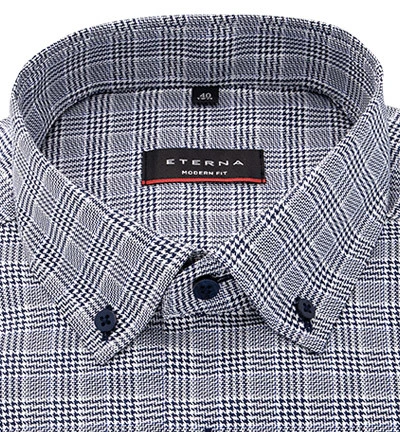 Eterna Hemd, Modern Fit, Baumwolle, Dunkelblau Kariert 4 Eterna Hemd, Modern Fit, Baumwolle, Dunkelblau Kariert – Bild 2