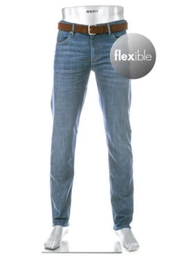 Alberto Jeans Pipe, Slim Fit, Mikrofaser-Tencel, Dunkelblau