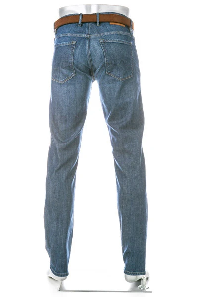 Alberto Jeans Pipe, Slim Fit, Mikrofaser-Tencel, Dunkelblau 6 Alberto Jeans Pipe, Slim Fit, Mikrofaser-Tencel, Dunkelblau – Bild 4