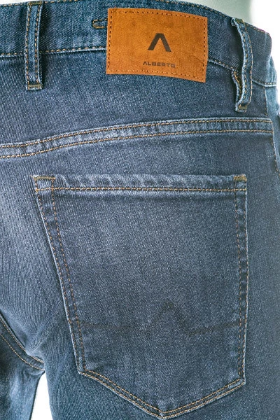 Alberto Jeans Pipe, Slim Fit, Mikrofaser-Tencel, Dunkelblau 7 Alberto Jeans Pipe, Slim Fit, Mikrofaser-Tencel, Dunkelblau – Bild 5