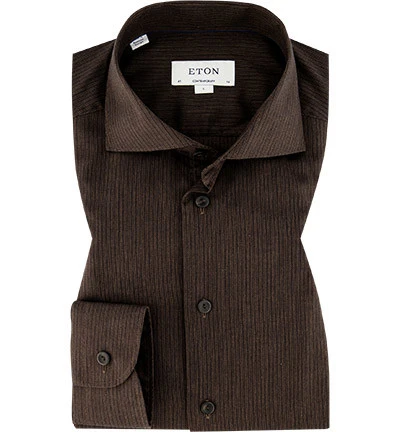 ETON Hemd, Contemporary Fit, Baumwolle, Braun 3 ETON Hemd, Contemporary Fit, Baumwolle, Braun