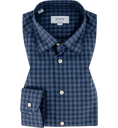 ETON Hemd, Contemporary Fit, Baumwolle, Blau Kariert 3 ETON Hemd, Contemporary Fit, Baumwolle, Blau Kariert
