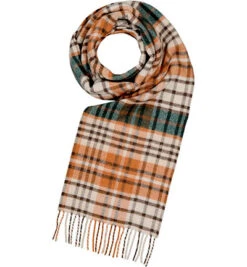 Marc O'Polo Schal, Wolle, Rost-braun Kariert