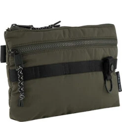 Marc O'Polo Schultertasche, Textil Wattiert, Braungrün