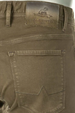 Alberto Jeans Pipe, Regular Fit, Baumwolle T400®, Militärgrün -Maenner Mode Haus  401998 norm6