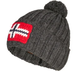 Napapijri Mütze, Wolle, Dunkelgrau