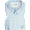 Lacoste Hemd, Regular Fit, Oxford, Bleu -Maenner Mode Haus  402068 norm