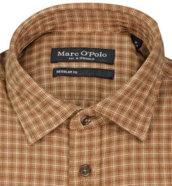 Marc O'Polo Hemd, Regular Fit, Bio Baumwolle, Sand Kariert -Maenner Mode Haus  402082 norm2