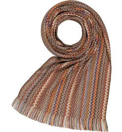 Missoni Schal, Wolle, Beige-multicolor