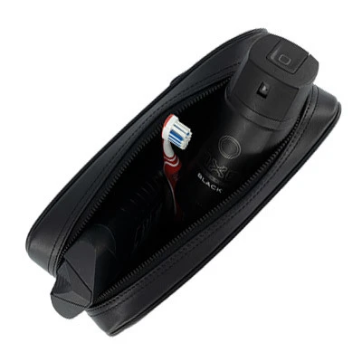 Fred Perry Waschbag, Kunstleder, Schwarz 6 Fred Perry Waschbag, Kunstleder, Schwarz – Bild 4