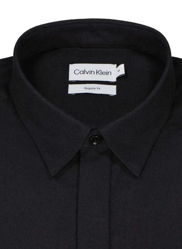 Calvin Klein Hemd, Regular Fit, Flanell, Schwarz 4 Calvin Klein Hemd, Regular Fit, Flanell, Schwarz – Bild 2
