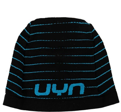 UYN Beanie, Mikrofaser, Schwarz-blau Gestreift 4 UYN Beanie, Mikrofaser, Schwarz-blau Gestreift – Bild 2