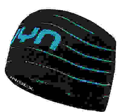 UYN Stirnband, Mikrofaser, Schwarz-blau Gestreift 5 UYN Stirnband, Mikrofaser, Schwarz-blau Gestreift – Bild 3
