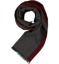 Bugatti Schal, Viskose, Grau-bordeaux