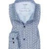 OLYMP Hemd, Body Fit, Baumwoll-Stretch Geruchshemmend, Bleu Gemustert -Maenner Mode Haus  403503 norm