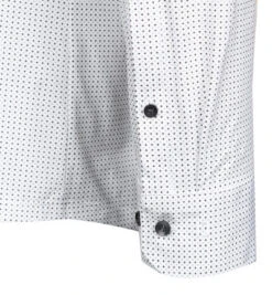 OLYMP Hemd, Super Slim Fit, Jersey Geruchshemmend, Weiß-schwarz Gemustert -Maenner Mode Haus  403522 norm2