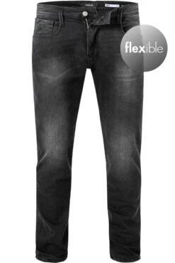 Replay Jeans Anbass, Slim Fit, Baumwoll-Stretch 11oz, Schwarz