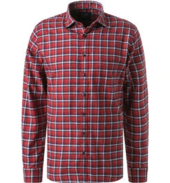 OLYMP Hemd, Modern Fit, Baumwolle, Rot Kariert