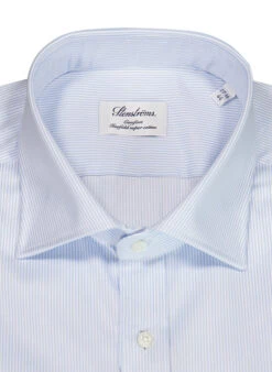 Stenströms Hemd, Comfort Fit, Baumwolle, Hellblau Gestreift -Maenner Mode Haus  403724 norm2