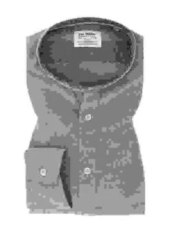 Hemd, Shaped Fit, Baumwolle CO2-Neutral, Hellgrau Meliert -Maenner Mode Haus  403755 norm 1
