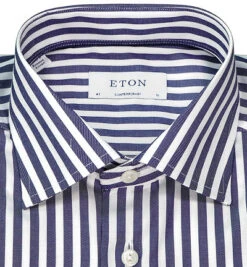 ETON Hemd, Contemporary Fit, Baumwolle, Blau-weiß Gestreift -Maenner Mode Haus  403963 norm2