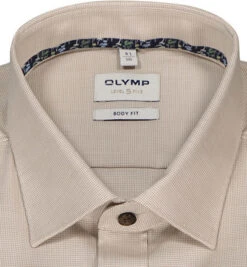 OLYMP Hemd, Body Fit, Baumwoll-Stretch, Extra Langer Arm, Natur Meliert -Maenner Mode Haus  404351 norm2