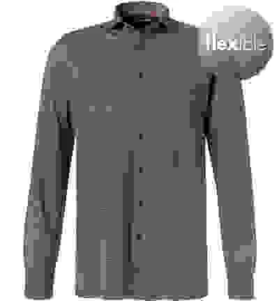 OLYMP Hemd, Modern Fit, Jersey Schnelltrocknend, Extra Langer Arm, Blau-rot Gemustert 6 OLYMP Hemd, Modern Fit, Jersey Schnelltrocknend, Extra Langer Arm, Blau-rot Gemustert – Bild 4