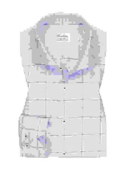Stenströms Hemd, Fitted Body, Baumwolle, Hellblau Kariert -Maenner Mode Haus  404560 norm 1