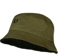 Fred Perry Wendehut, Baumwolle-Mikrofaser, Schwarz-grün