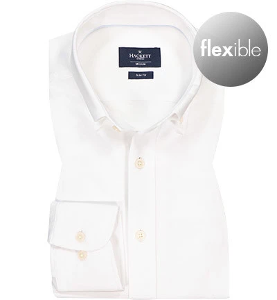Hackett Hemd, Slim Fit, Piqué, Weiß 3 Hackett Hemd, Slim Fit, Piqué, Weiß