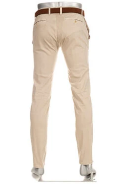 Alberto Hose Rob, Slim Fit, Baumwolle T400® 9,5oz, Hellbeige -Maenner Mode Haus  404997 norm3