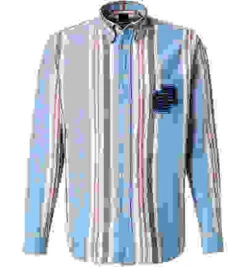 BOSS ORANGE Hemd, Relaxed Fit, Baumwolle, Hellblau Gestreift -Maenner Mode Haus  405100 norm 1