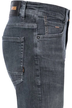 BOSS ORANGE Jeans Delaware, Slim Fit, Baumwoll-Stretch, Dunkelgrau -Maenner Mode Haus  405102 norm3