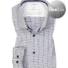 OLYMP Hemd, Modern Fit, Baumwoll-Stretch Geruchshemmend, Navy-natur Kariert -Maenner Mode Haus  405506 norm