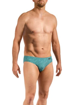 Badeslip BLU2250, Mikrofaser, Türkis Gemustert